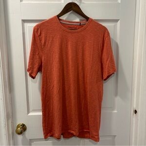 Toad & Co Men’s Tempo Short Sleeve T-Shirt Size Large Orange Tencel Cotton EUC
